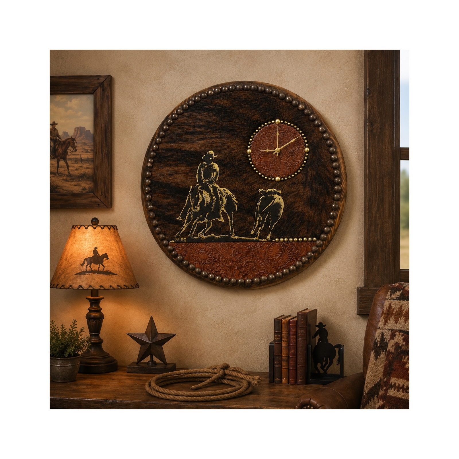 Rodeo Theme 24 Clock